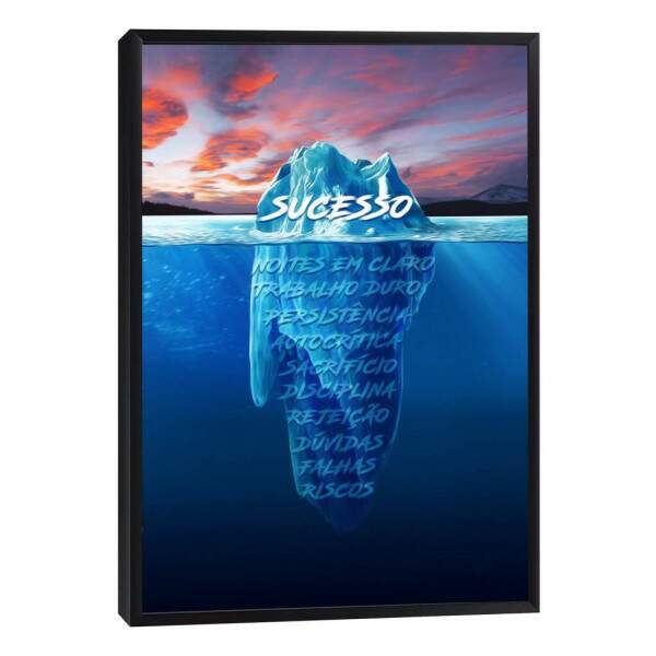 Quadro Decorativo: Iceberg Inspirador - Triunfo e Serenidade