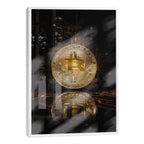 Quadro Decorativo: Bitcoin Dourado - Energia e Futurismo