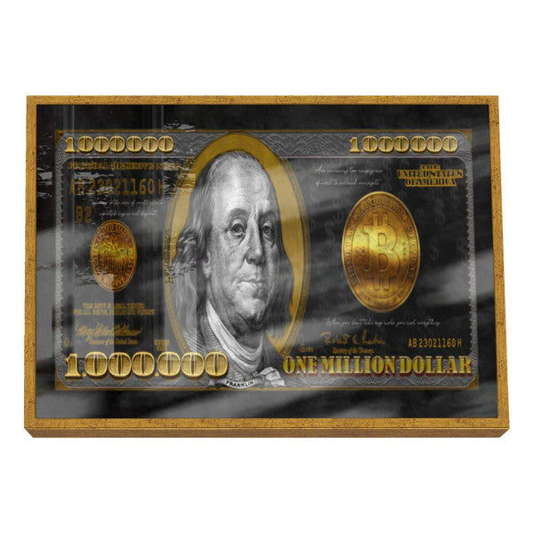Quadro Decorativo Inspiração de Riqueza - 1 Milhão dólares