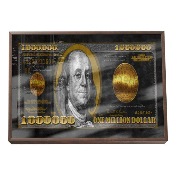 Quadro Decorativo Inspiração de Riqueza - 1 Milhão dólares