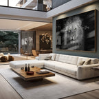 Quadro Decorativo Olhar do Rei: Majestade Animal em Sua Sala