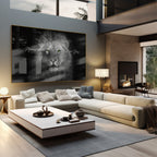 Quadro Decorativo Olhar do Rei: Majestade Animal em Sua Sala