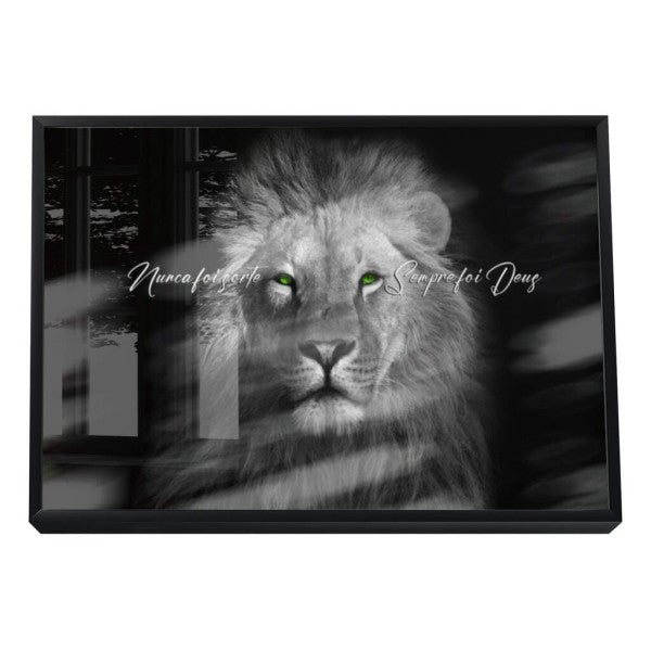 Quadro Decorativo Olhar do Rei: Majestade Animal em Sua Sala