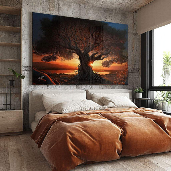 Quadro Decorativo Tranquilidade ao Anoitecer: Refúgio Sereno