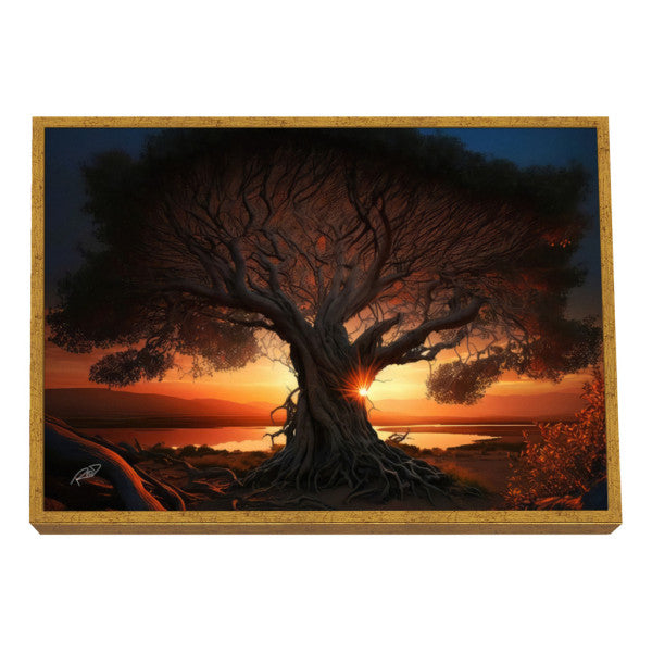 Quadro Decorativo Tranquilidade ao Anoitecer: Refúgio Sereno