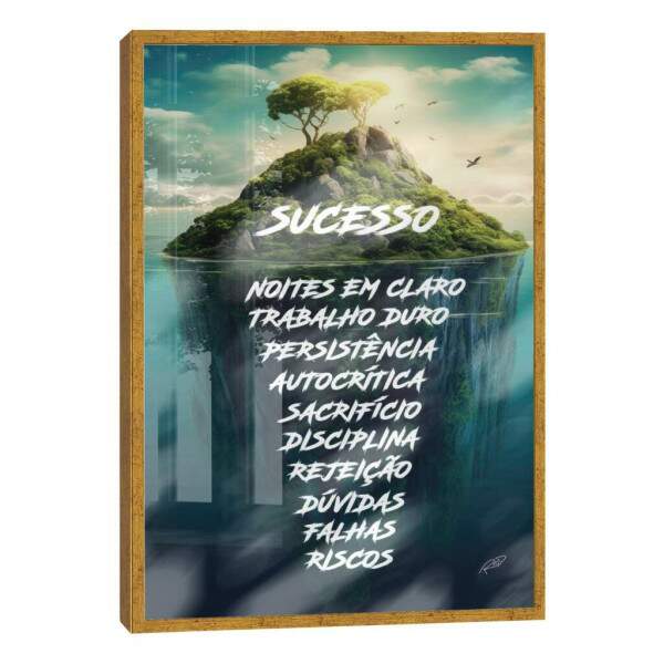Quadro Decorativo Ilha do Sucesso - Captura Seus Sonhos