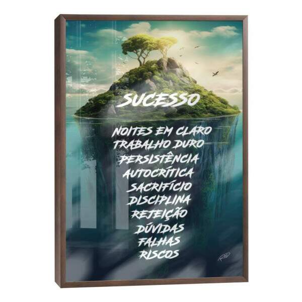 Quadro Decorativo Ilha do Sucesso - Captura Seus Sonhos
