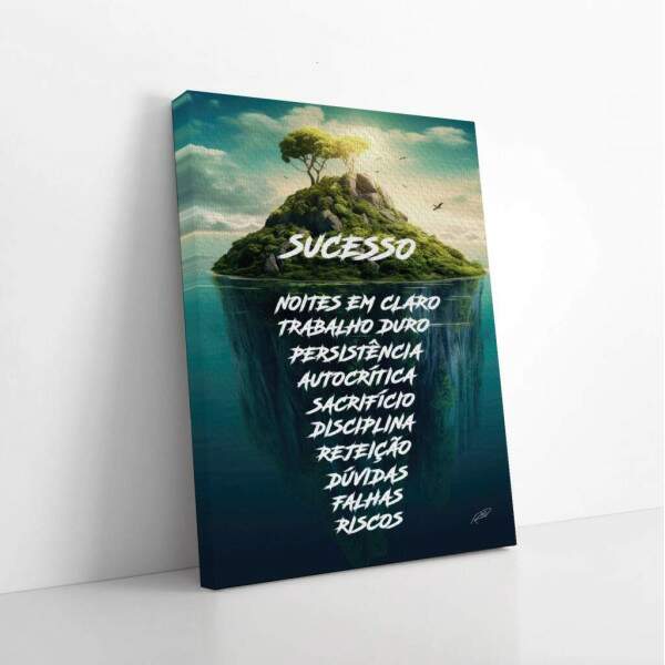 Quadro Decorativo Ilha do Sucesso - Captura Seus Sonhos