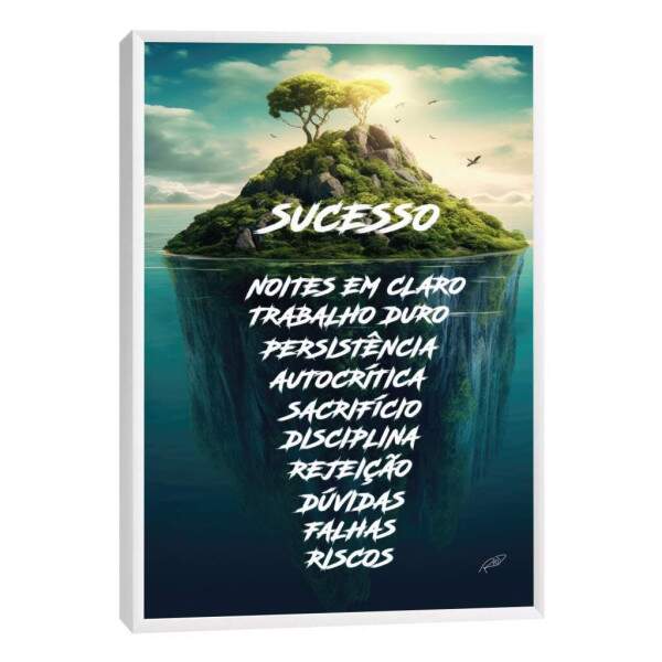 Quadro Decorativo Ilha do Sucesso - Captura Seus Sonhos