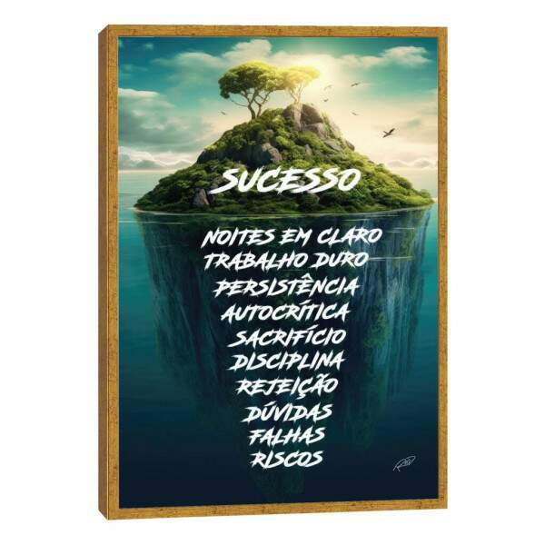 Quadro Decorativo Ilha do Sucesso - Captura Seus Sonhos