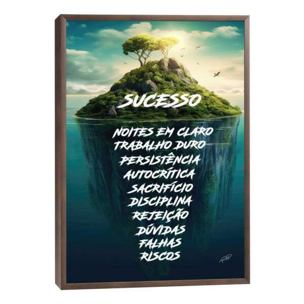 Quadro Decorativo Ilha do Sucesso - Captura Seus Sonhos
