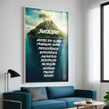 Quadro Decorativo Ilha do Sucesso - Captura Seus Sonhos