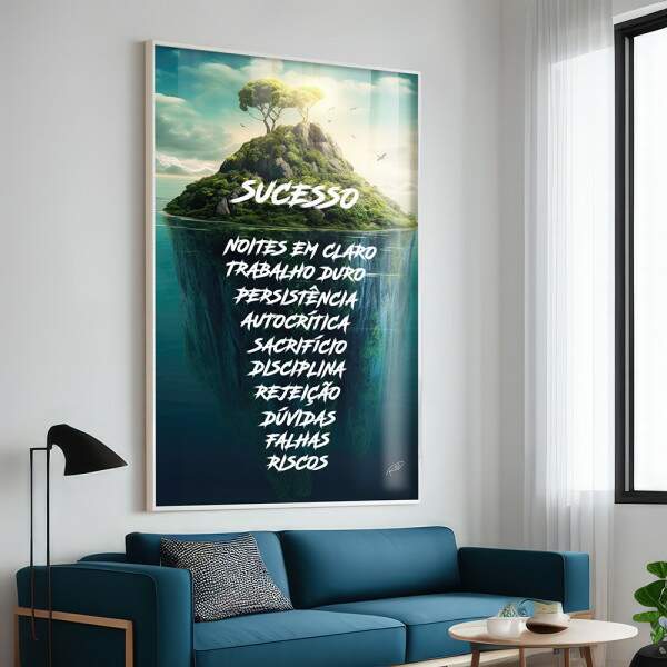 Quadro Decorativo Ilha do Sucesso - Captura Seus Sonhos