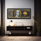 Quadro Decorativo Inspiração de Riqueza - 1 Milhão dólares