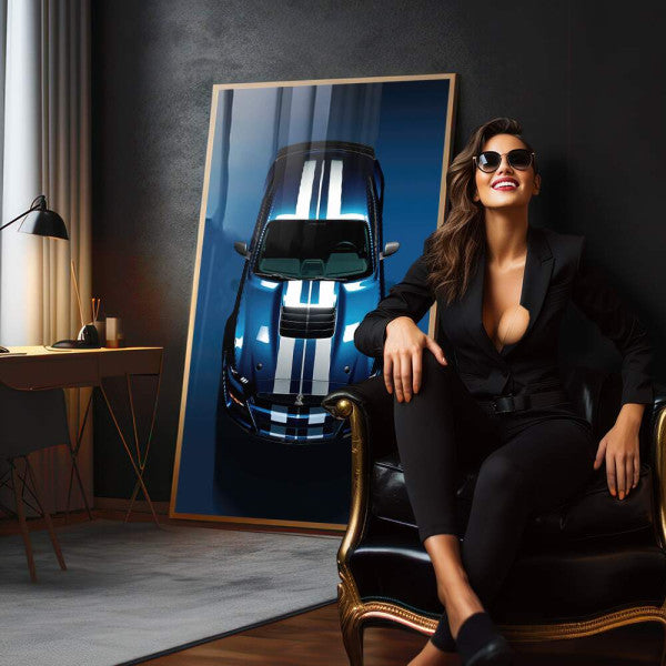 Quadro Decorativo Mustang Shelby GT500 - Beleza Clássica